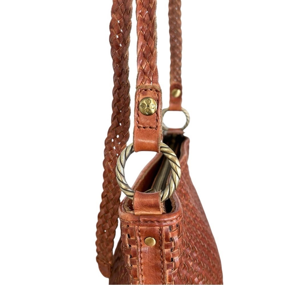 Patricia Nash Banyoles Crossbody Woven Leather Bag Brown - Picture 6 of 11